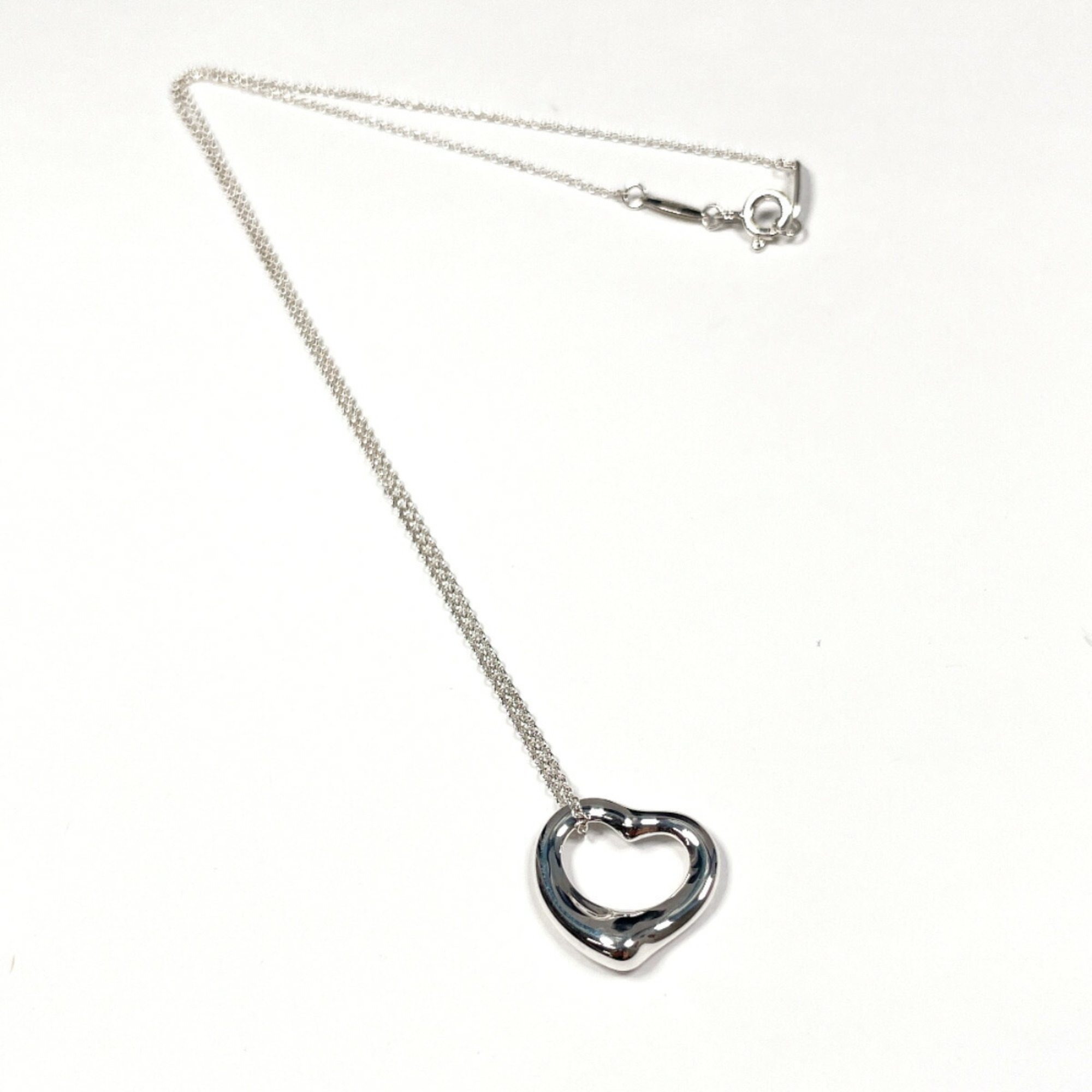 TIFFANY&Co. Tiffany Heart Elsa Peretti Necklace, Silver 925, Silver, Women's