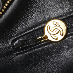 Chanel Matelasse Coco Mark Chain Shoulder Bag Black Lambskin Women's CHANEL