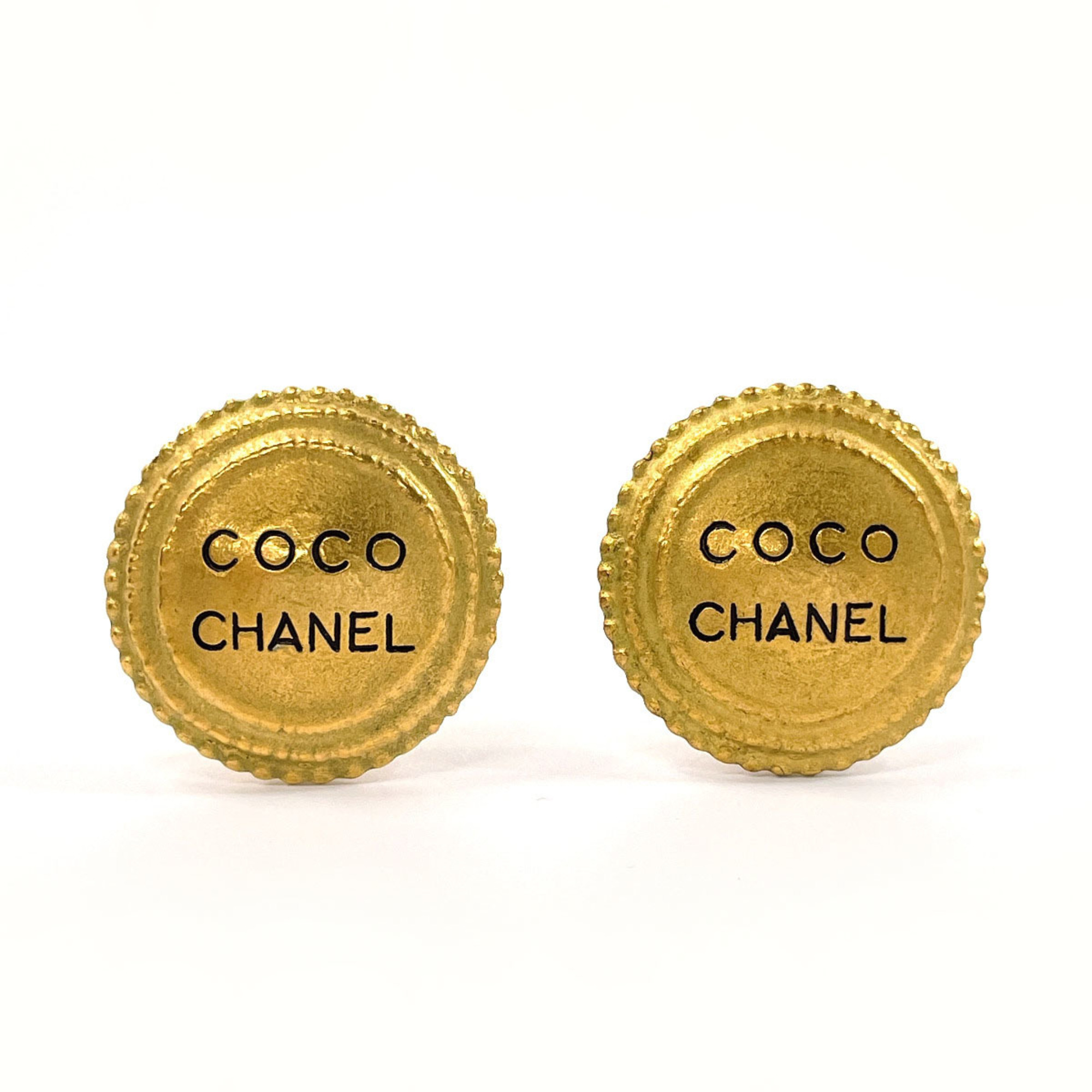 CHANEL Chanel Earrings GP Gold 94 A Stamp Women's