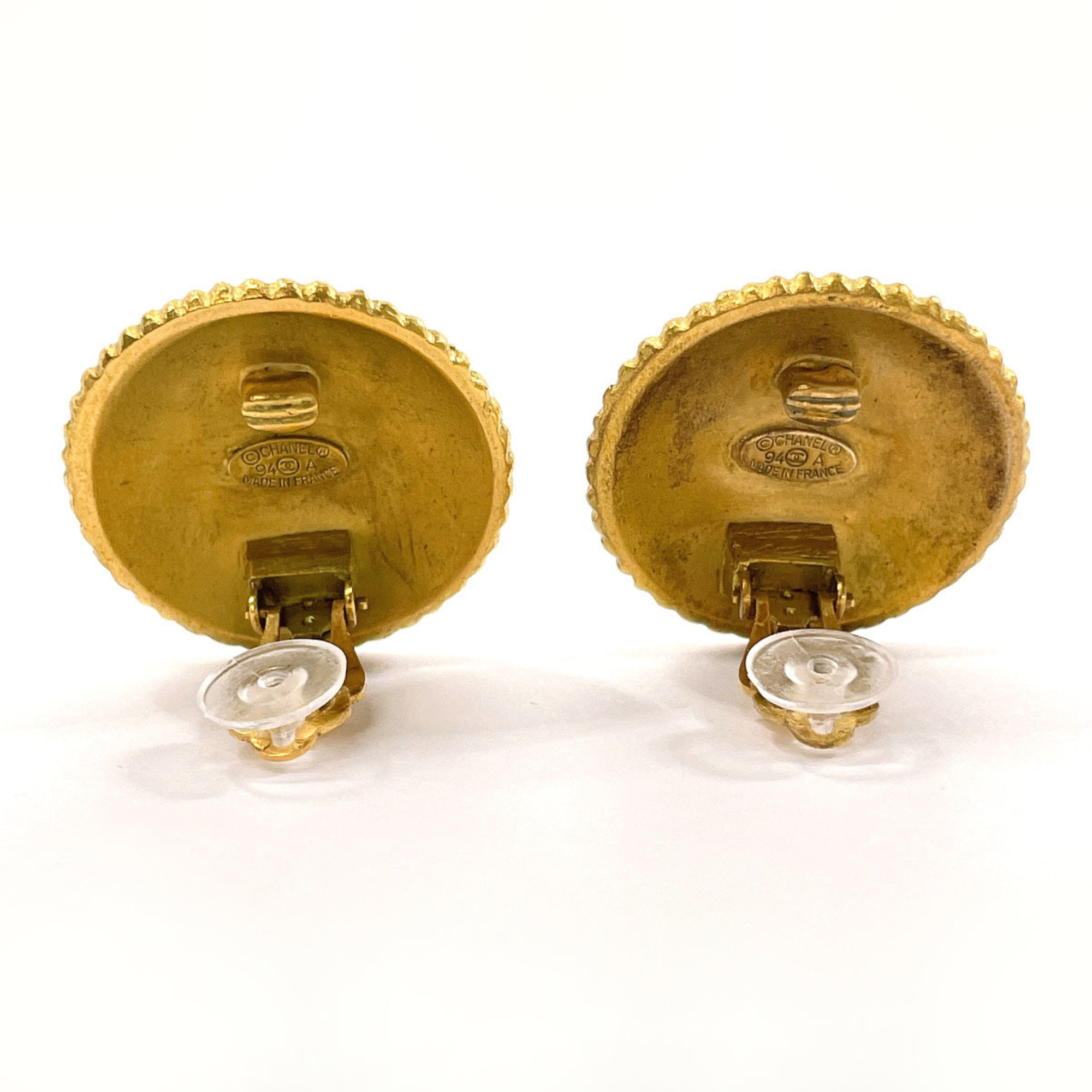 CHANEL Chanel Earrings GP Gold 94 A Stamp Women's