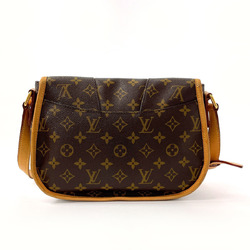 LOUIS VUITTON Menilmontant PM M40474 Shoulder Bag Monogram Canvas/Nubuck Leather Brown Women's