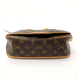 LOUIS VUITTON Menilmontant PM M40474 Shoulder Bag Monogram Canvas/Nubuck Leather Brown Women's