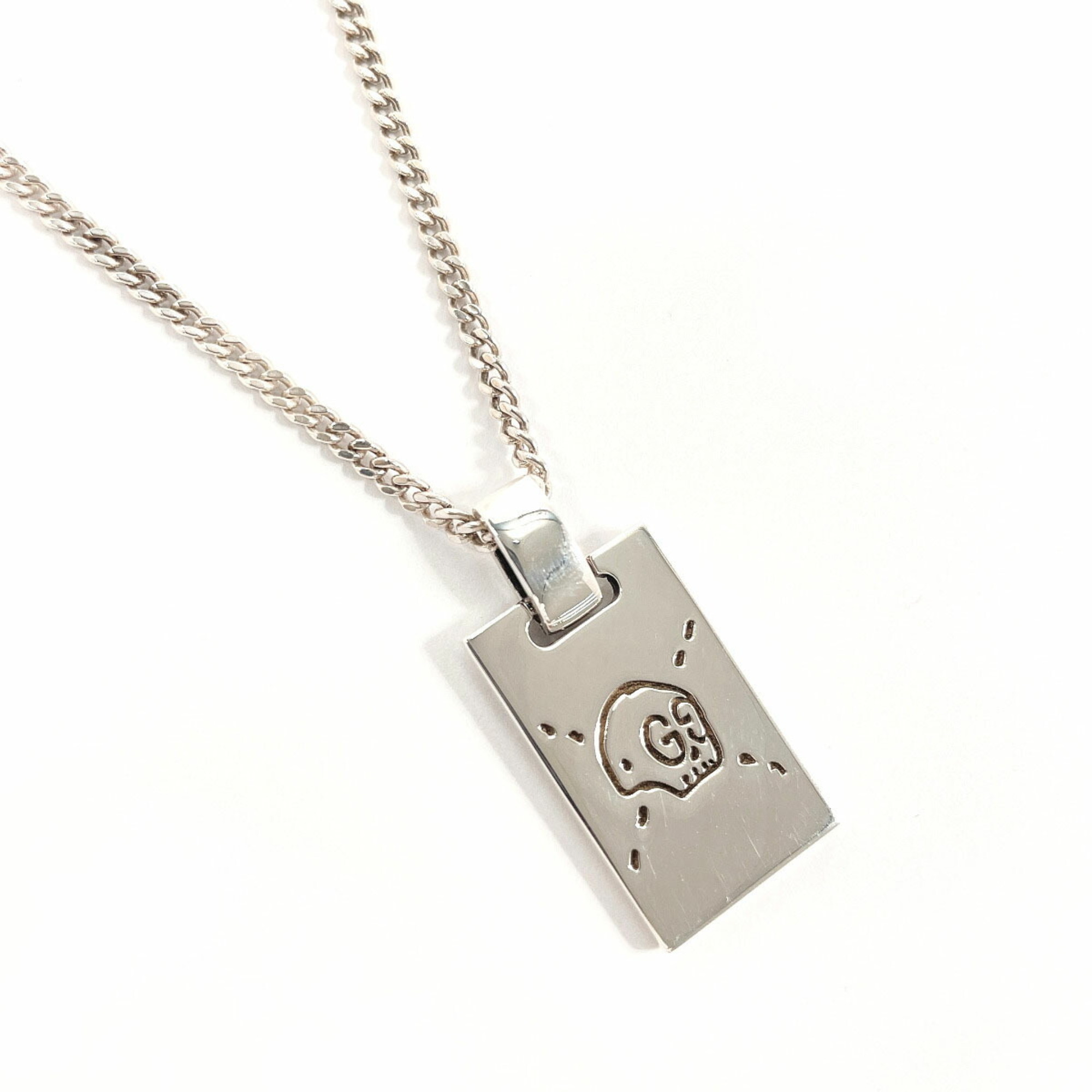 GUCCI Gucci Ghost 455315 J8400 Necklace Silver 925 Men's