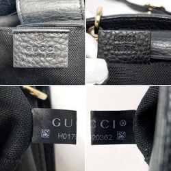 GUCCI Bamboo Shopper 368823 Handbag Leather Black Women's