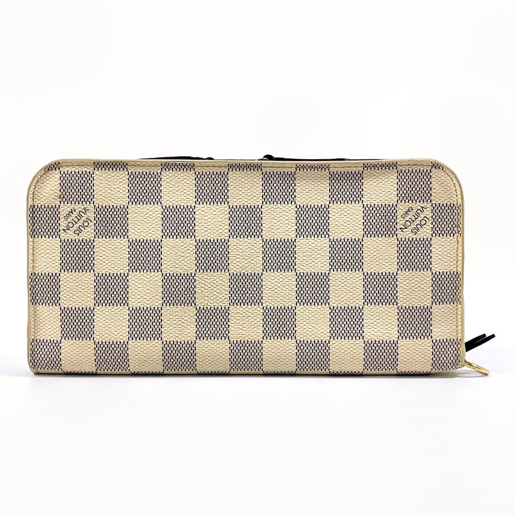 LOUIS VUITTON Louis Vuitton Portefeuille Ansolite N63115 Long Wallet Damier Azur White Unisex