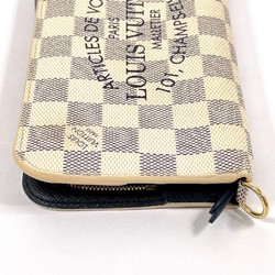 LOUIS VUITTON Louis Vuitton Portefeuille Ansolite N63115 Long Wallet Damier Azur White Unisex