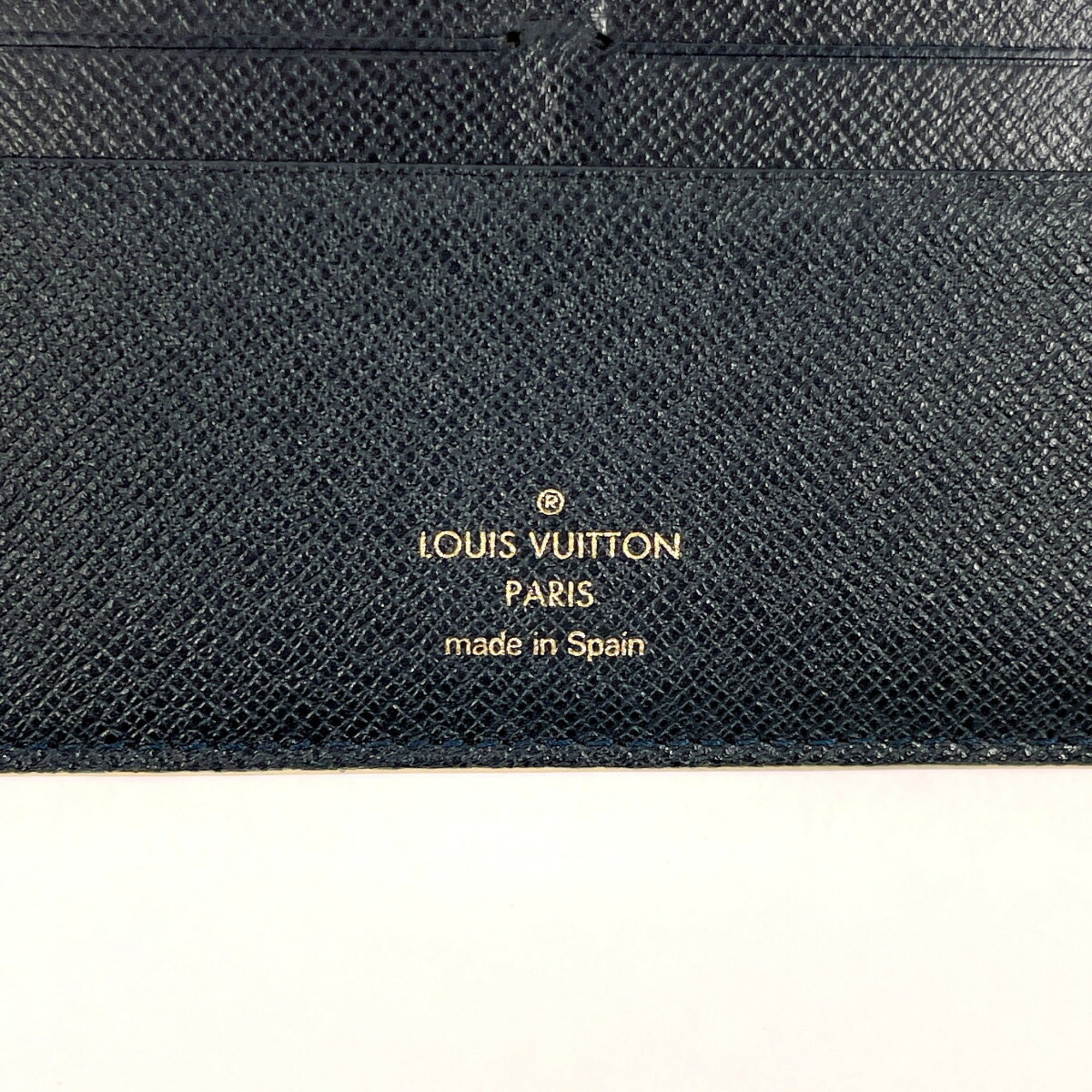 LOUIS VUITTON Louis Vuitton Portefeuille Ansolite N63115 Long Wallet Damier Azur White Unisex