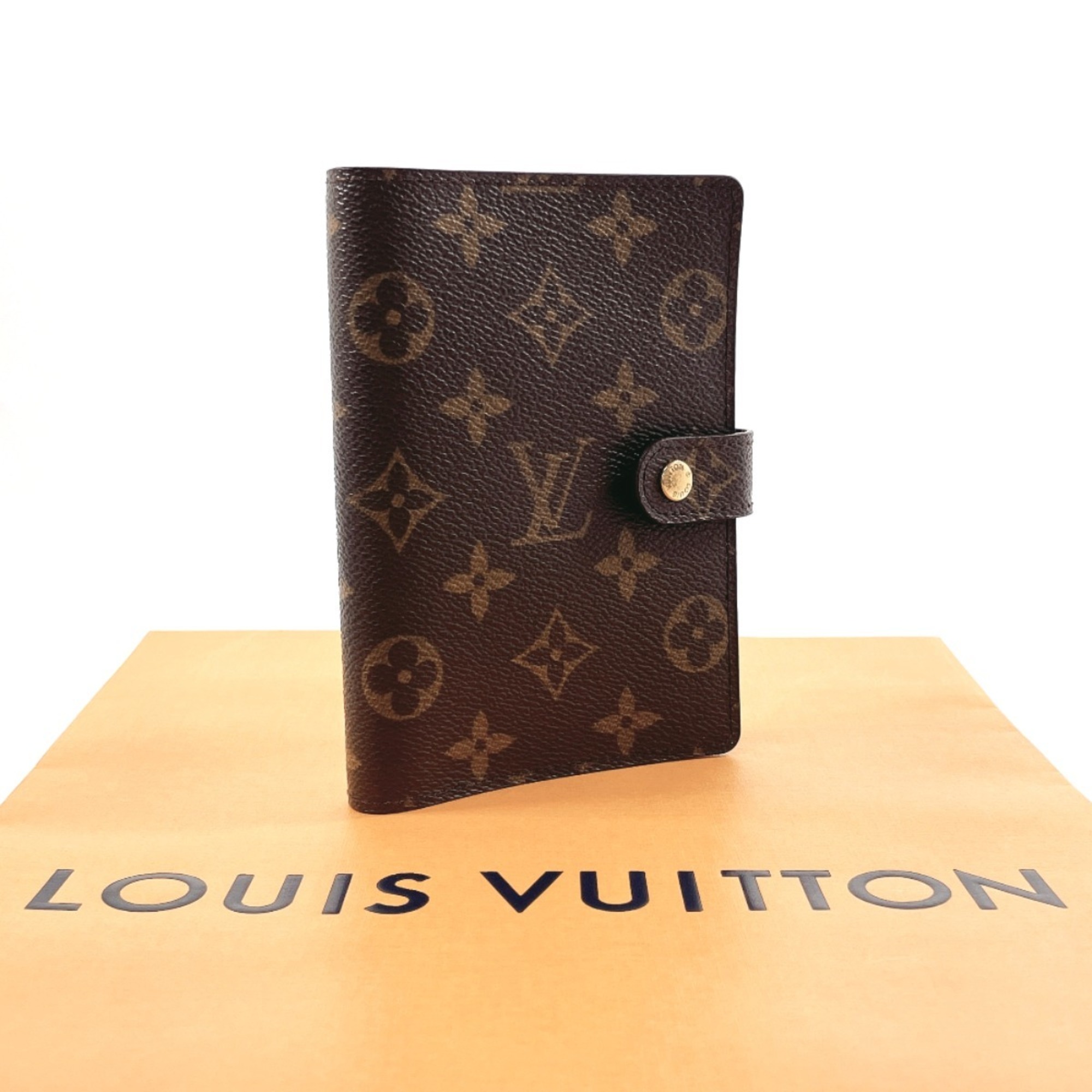 LOUIS VUITTON Agenda PM R20005 Notebook Cover Monogram Canvas Brown Unisex