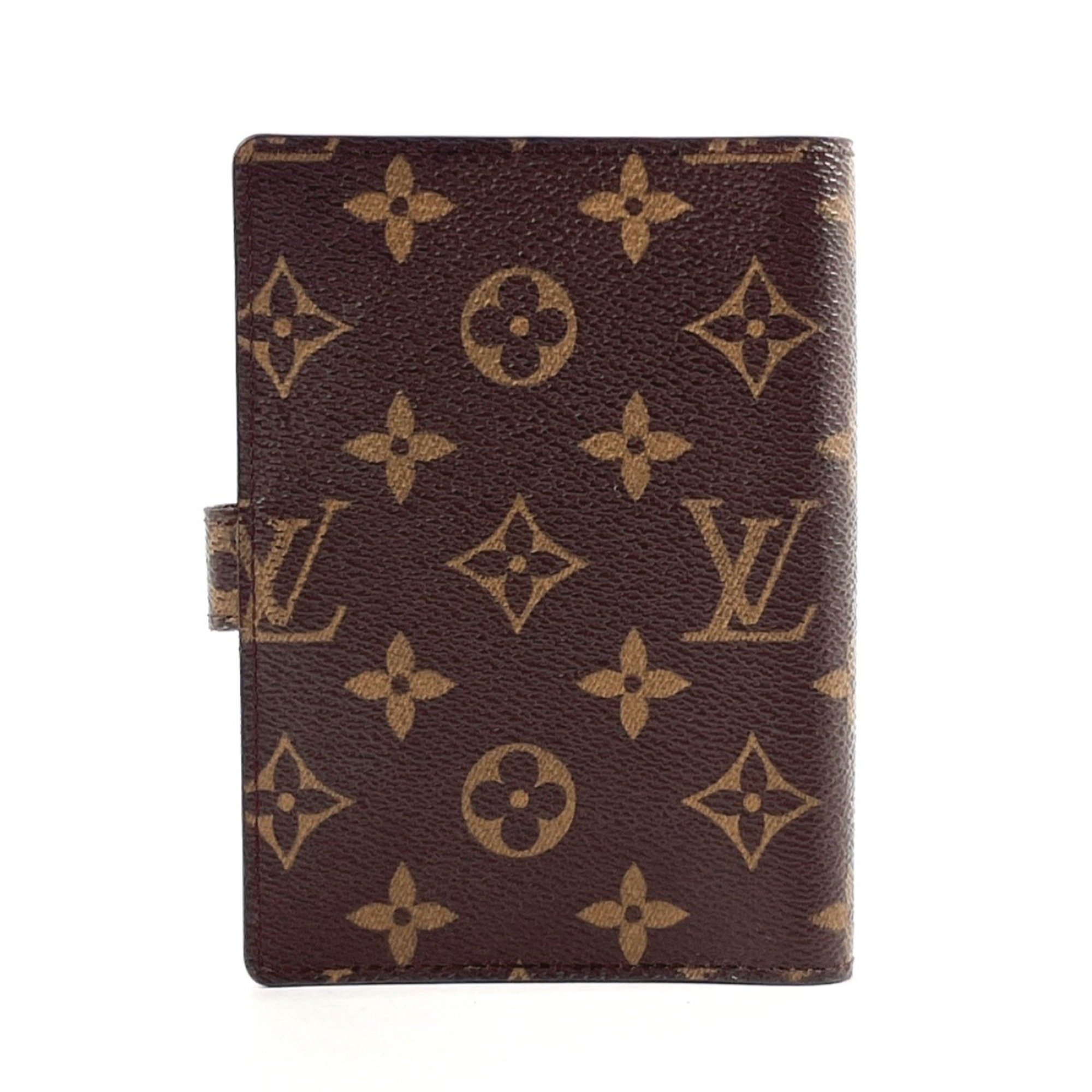 LOUIS VUITTON Agenda PM R20005 Notebook Cover Monogram Canvas Brown Unisex