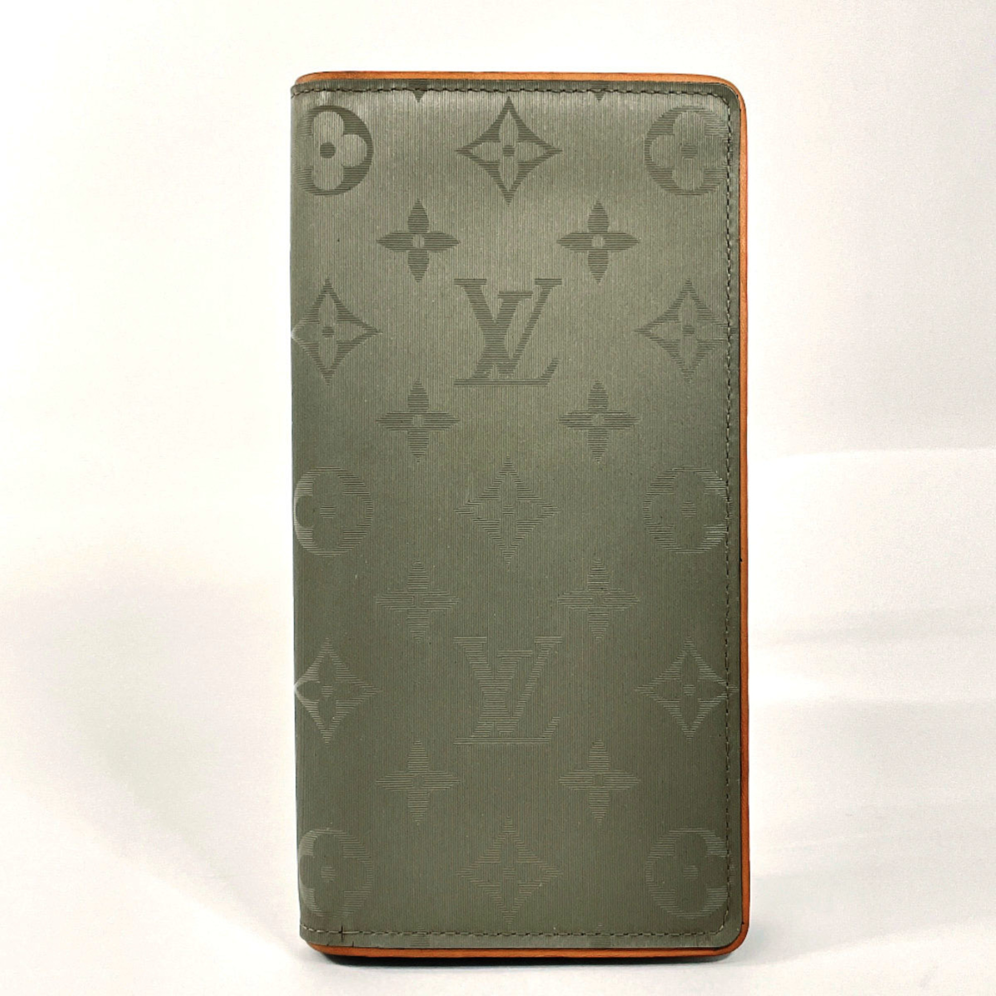 LOUIS VUITTON Louis Vuitton Portefeuille Brazza M63236 Bi-fold wallet/Monogram Titanium Grey Men's