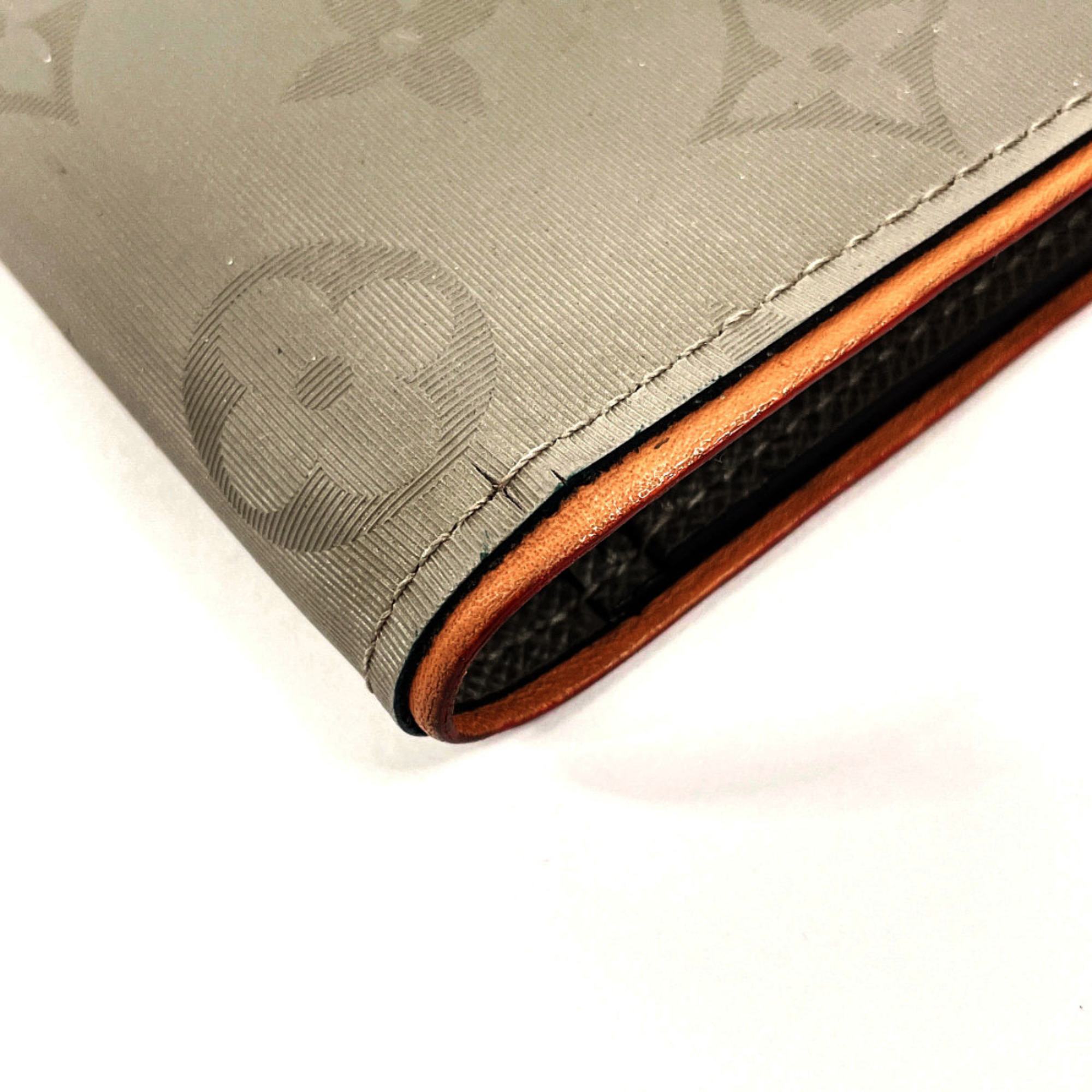 LOUIS VUITTON Louis Vuitton Portefeuille Brazza M63236 Bi-fold wallet/Monogram Titanium Grey Men's