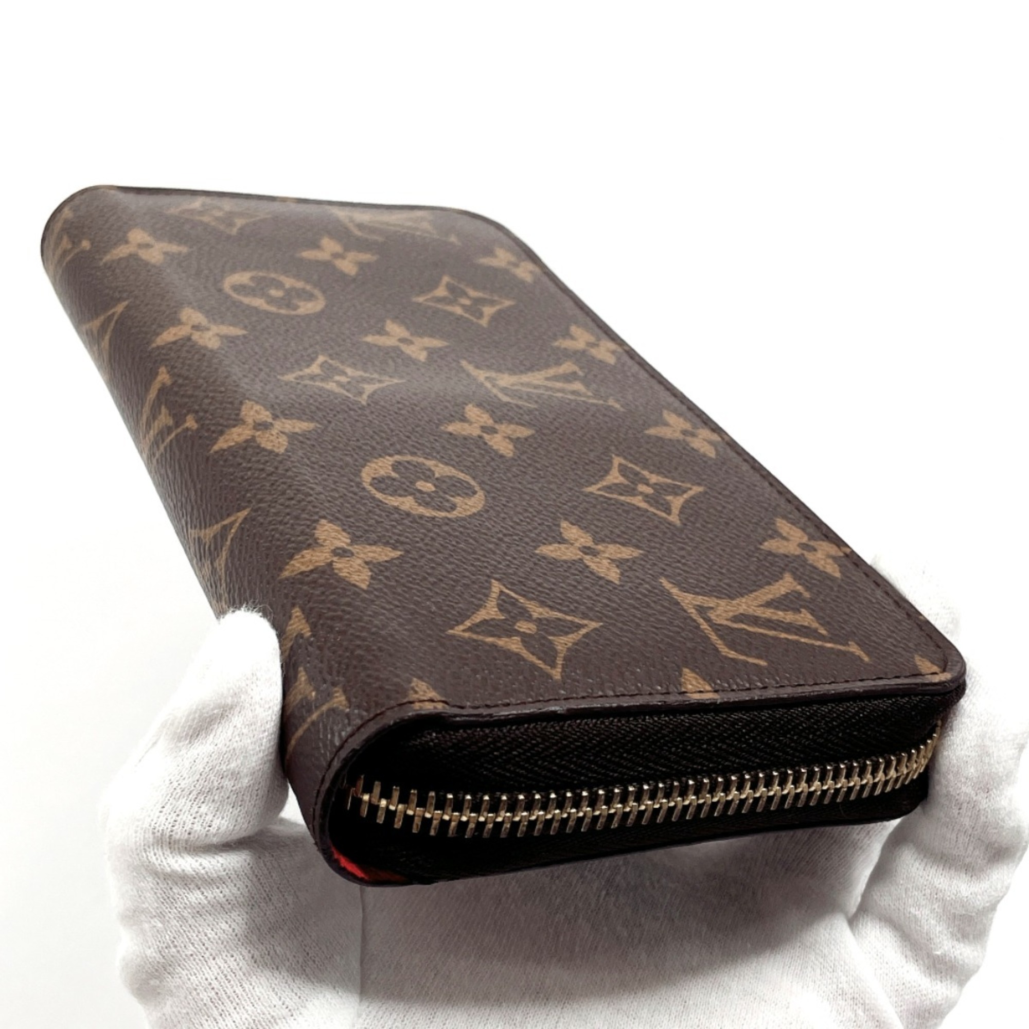 LOUIS VUITTON Louis Vuitton Zippy Wallet M41896 Long Monogram Canvas Brown Women's