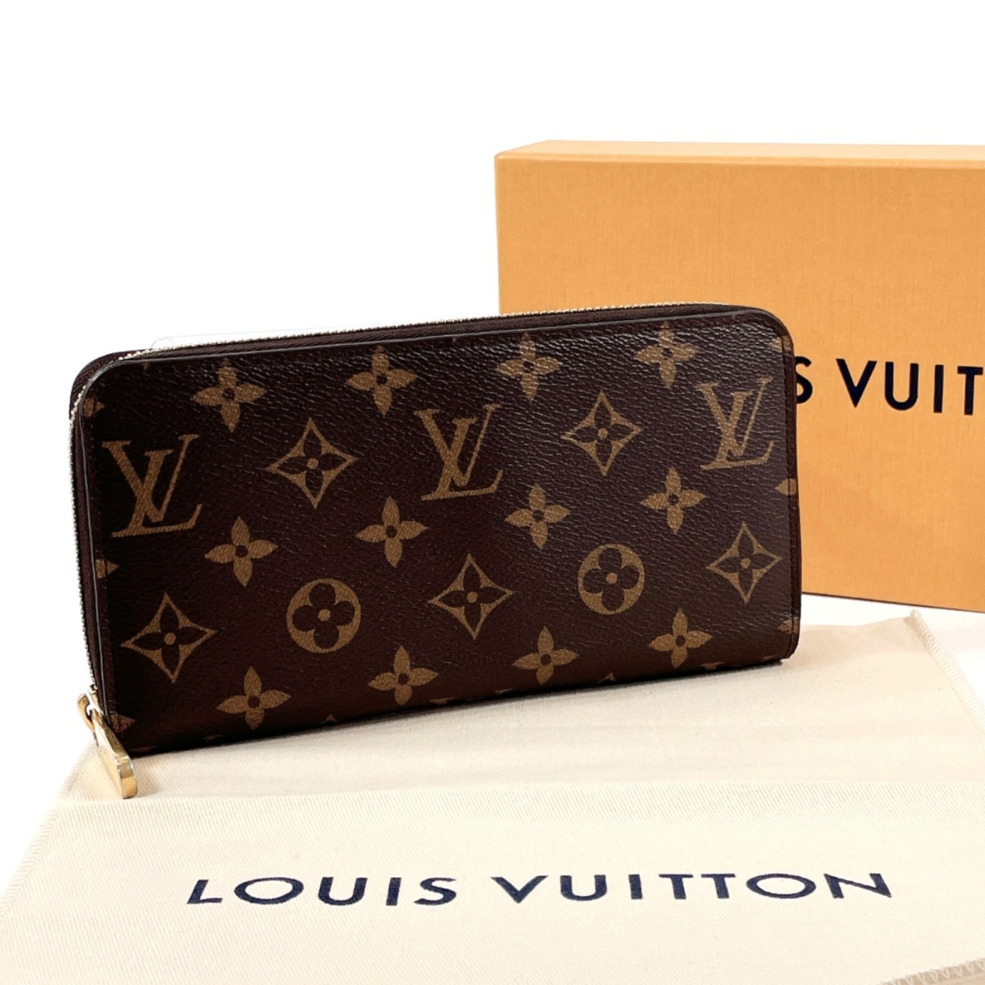 LOUIS VUITTON Louis Vuitton Zippy Wallet M41896 Long Monogram Canvas Brown Women's