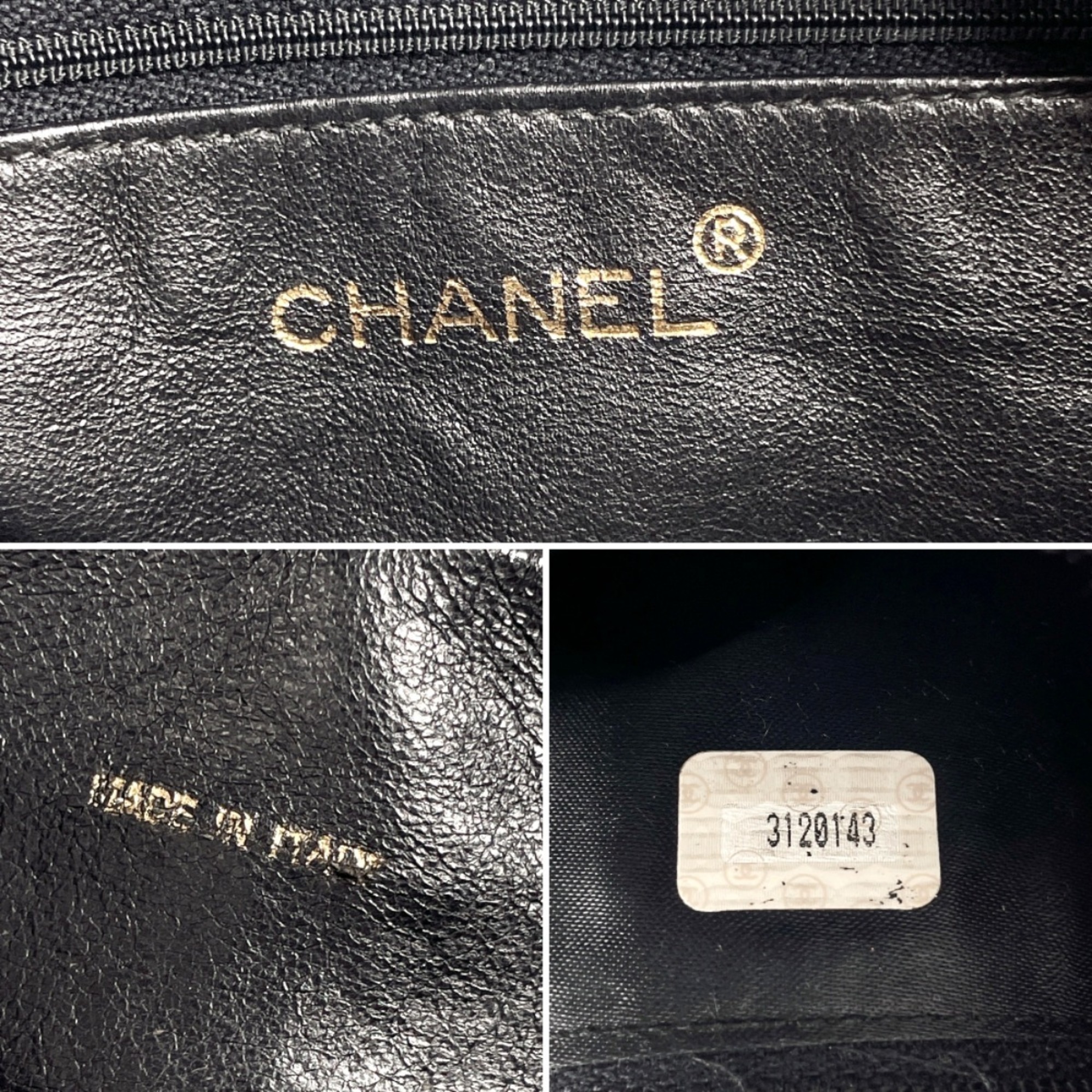 CHANEL Chain Shoulder Bag Lambskin Black Women's