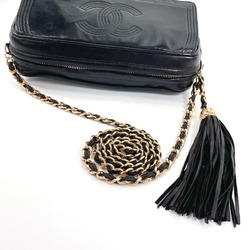 CHANEL Chain Shoulder Bag Lambskin Black Women's