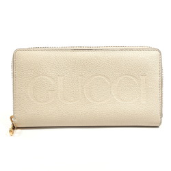 GUCCI Gucci Round 658691 Long Wallet Leather Beige Unisex