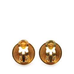 Chanel Coco Mark Crown Motif Earrings Gold Plated Women's CHANEL