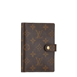 Louis Vuitton Monogram Agenda PM Notebook Cover R20005 Brown PVC Leather Women's LOUIS VUITTON