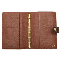 Louis Vuitton Monogram Agenda PM Notebook Cover R20005 Brown PVC Leather Women's LOUIS VUITTON