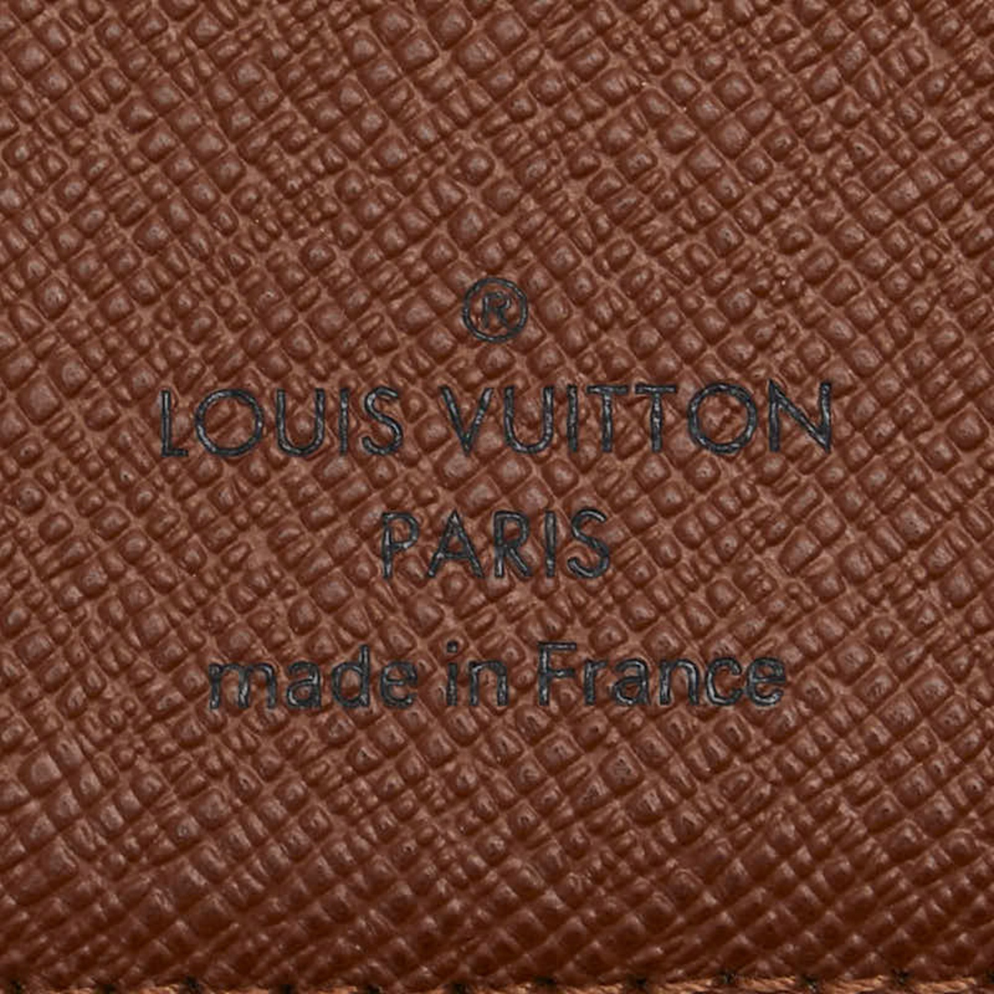 Louis Vuitton Monogram Agenda PM Notebook Cover R20005 Brown PVC Leather Women's LOUIS VUITTON