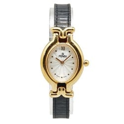 FENDI Changeable Strap 9 Colors Watch 640L Quartz Silver Dial Stainless Steel Women's