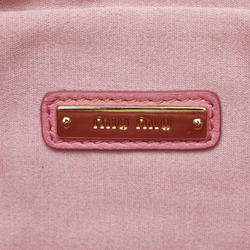 Miu Miu Miu Star Motif Waist Bag Body Pink Nylon Leather Women's MIUMIU