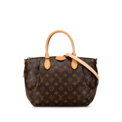 Louis Vuitton Monogram Turen PM Handbag Shoulder Bag M48813 Brown PVC Leather Women's LOUIS VUITTON