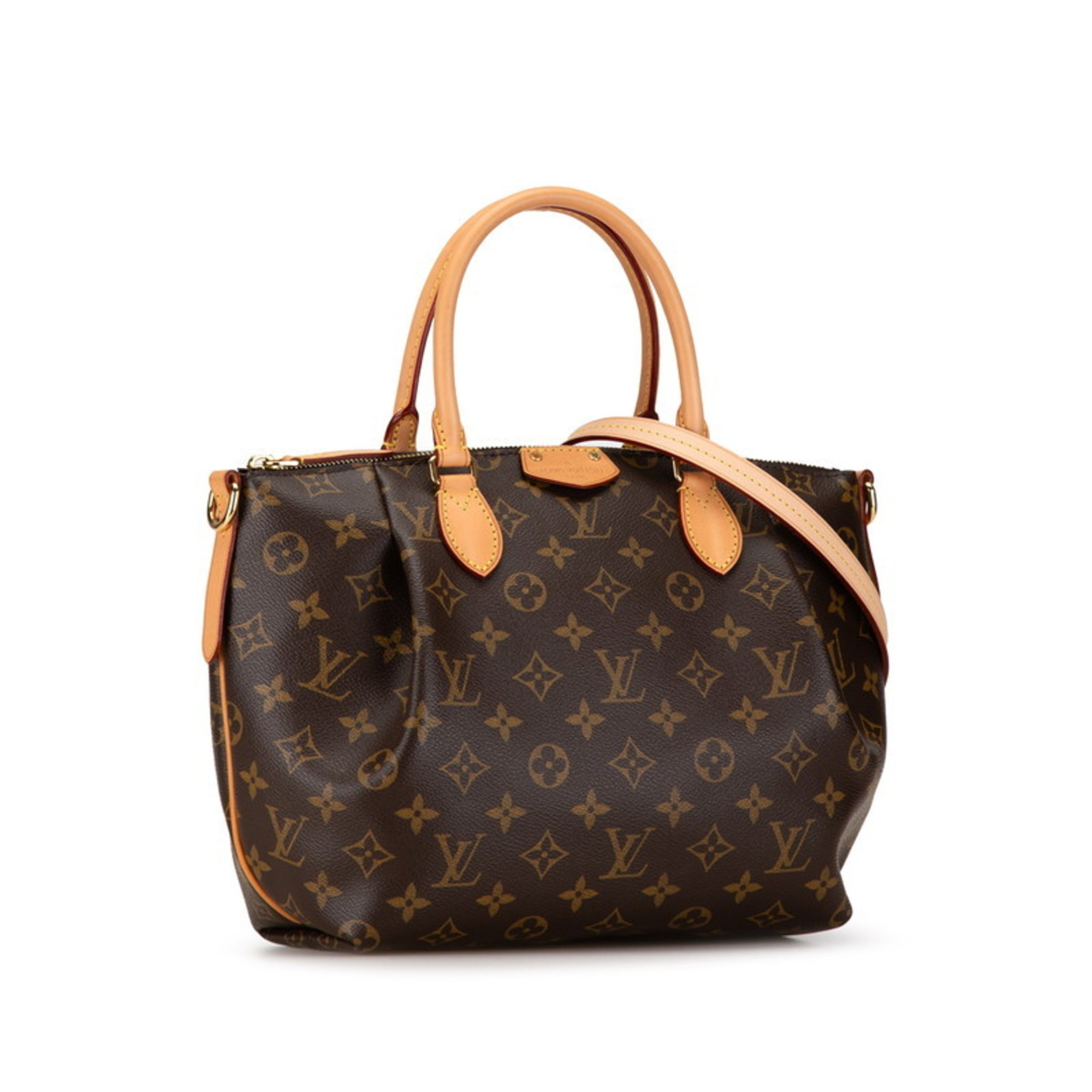 Louis Vuitton Monogram Turen PM Handbag Shoulder Bag M48813 Brown PVC Leather Women's LOUIS VUITTON