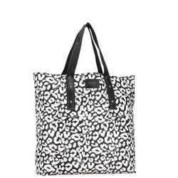 Jimmy Choo Tote Bag White Black Nylon Leather Women's JIMMY CHOO