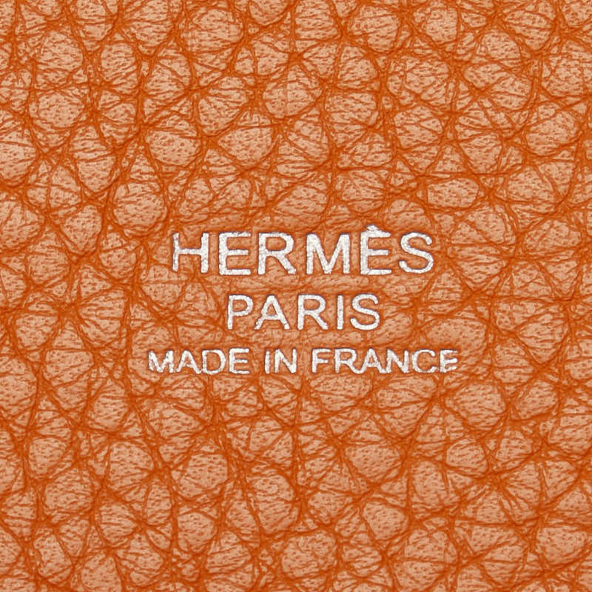 Hermes Picotin MM Tote Bag Shoulder Orange Beige Taurillon Clemence Women's HERMES