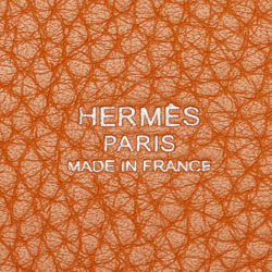 Hermes Picotin MM Tote Bag Shoulder Orange Beige Taurillon Clemence Women's HERMES