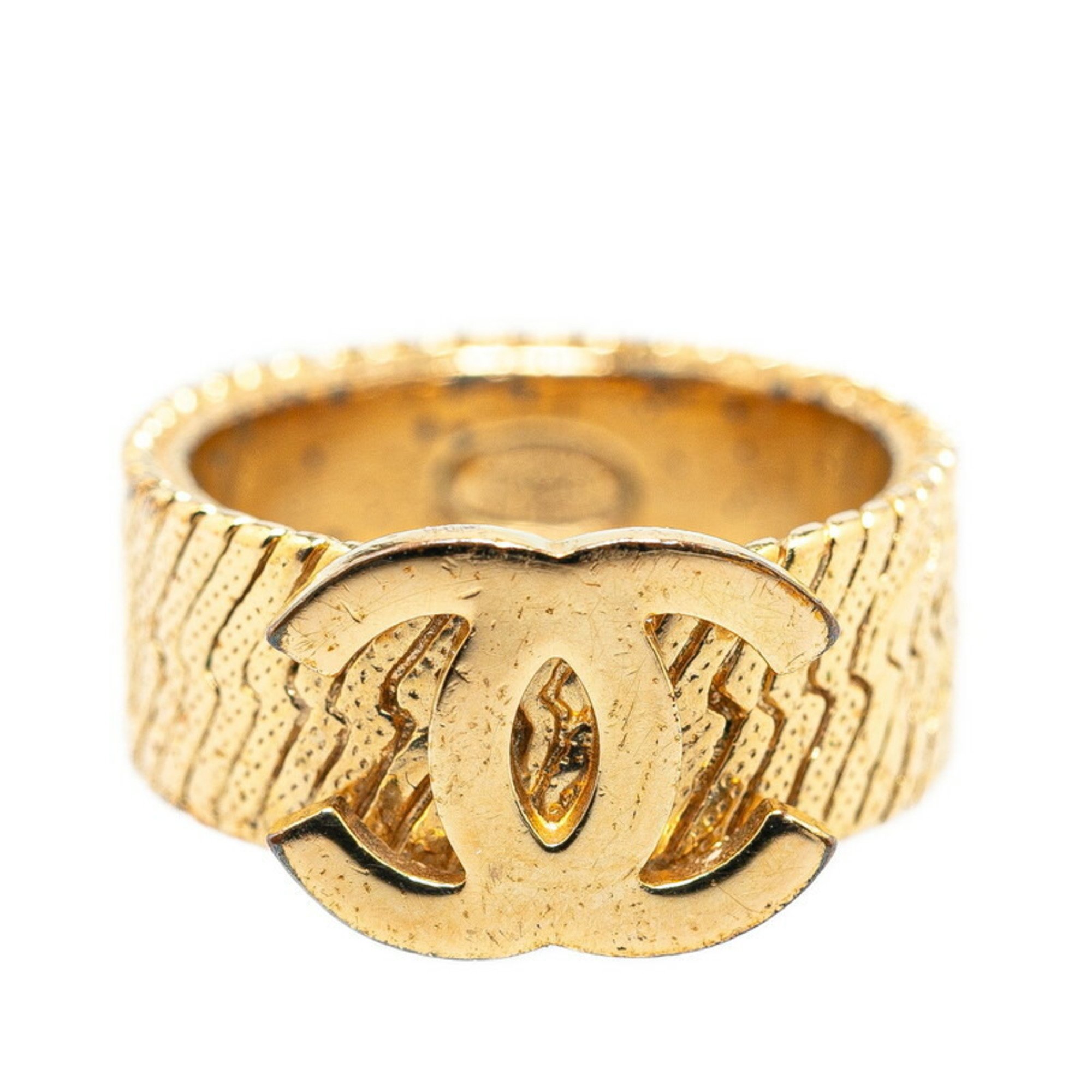 Chanel Coco Mark Ring, Gold Plated, Women's, CHANEL