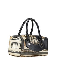 Chanel Central Station Train Motif Handbag Boston Bag Beige Multicolor PVC Leather Women's CHANEL