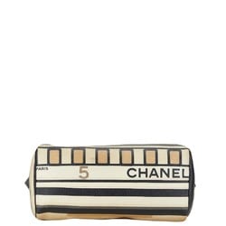 Chanel Central Station Train Motif Handbag Boston Bag Beige Multicolor PVC Leather Women's CHANEL