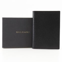 BVLGARI Notebook Cover Leather Black Unisex