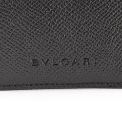 BVLGARI Notebook Cover Leather Black Unisex