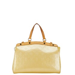 Louis Vuitton Monogram Vernis MM Handbag Shoulder Bag M90108 Citrine Beige Patent Leather Women's LOUIS VUITTON