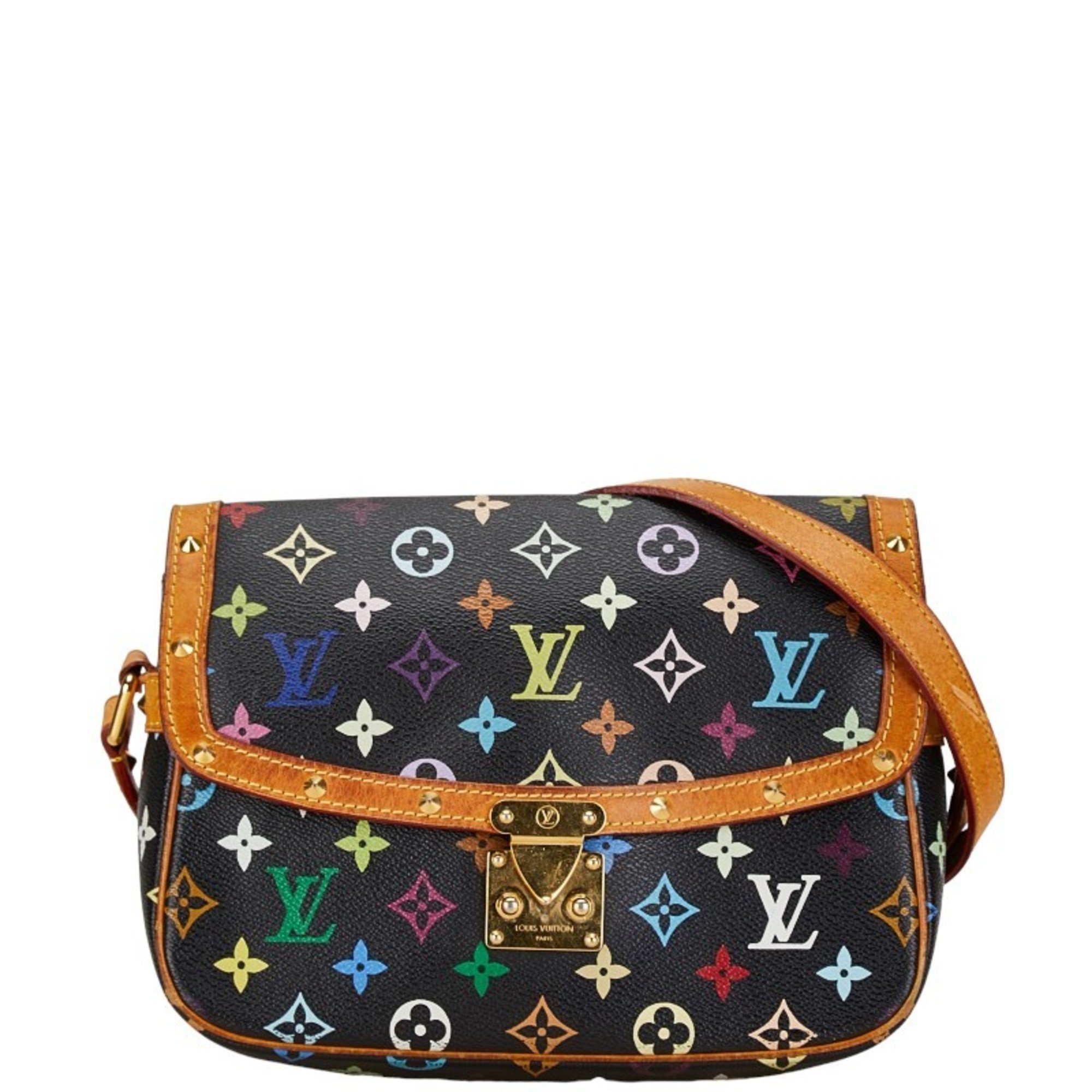 Louis Vuitton Monogram Multicolor Sologne Shoulder Bag M92639 Black Brown PVC Leather Women's LOUIS VUITTON