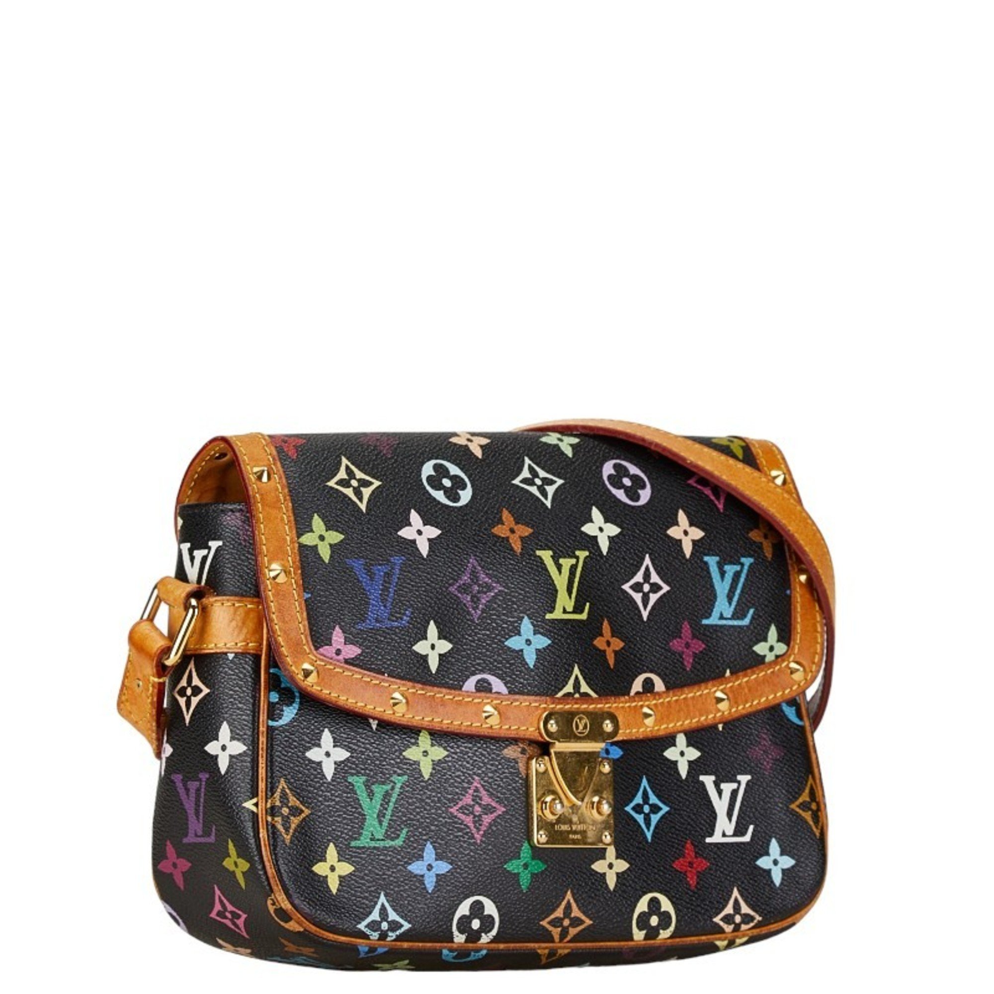 Louis Vuitton Monogram Multicolor Sologne Shoulder Bag M92639 Black Brown PVC Leather Women's LOUIS VUITTON