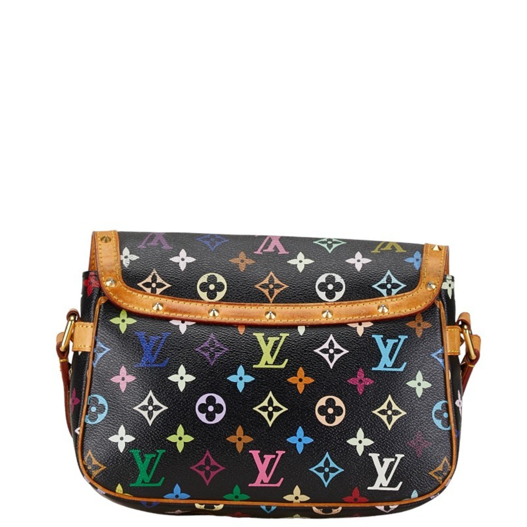 Louis Vuitton Monogram Multicolor Sologne Shoulder Bag M92639 Black Brown PVC Leather Women's LOUIS VUITTON