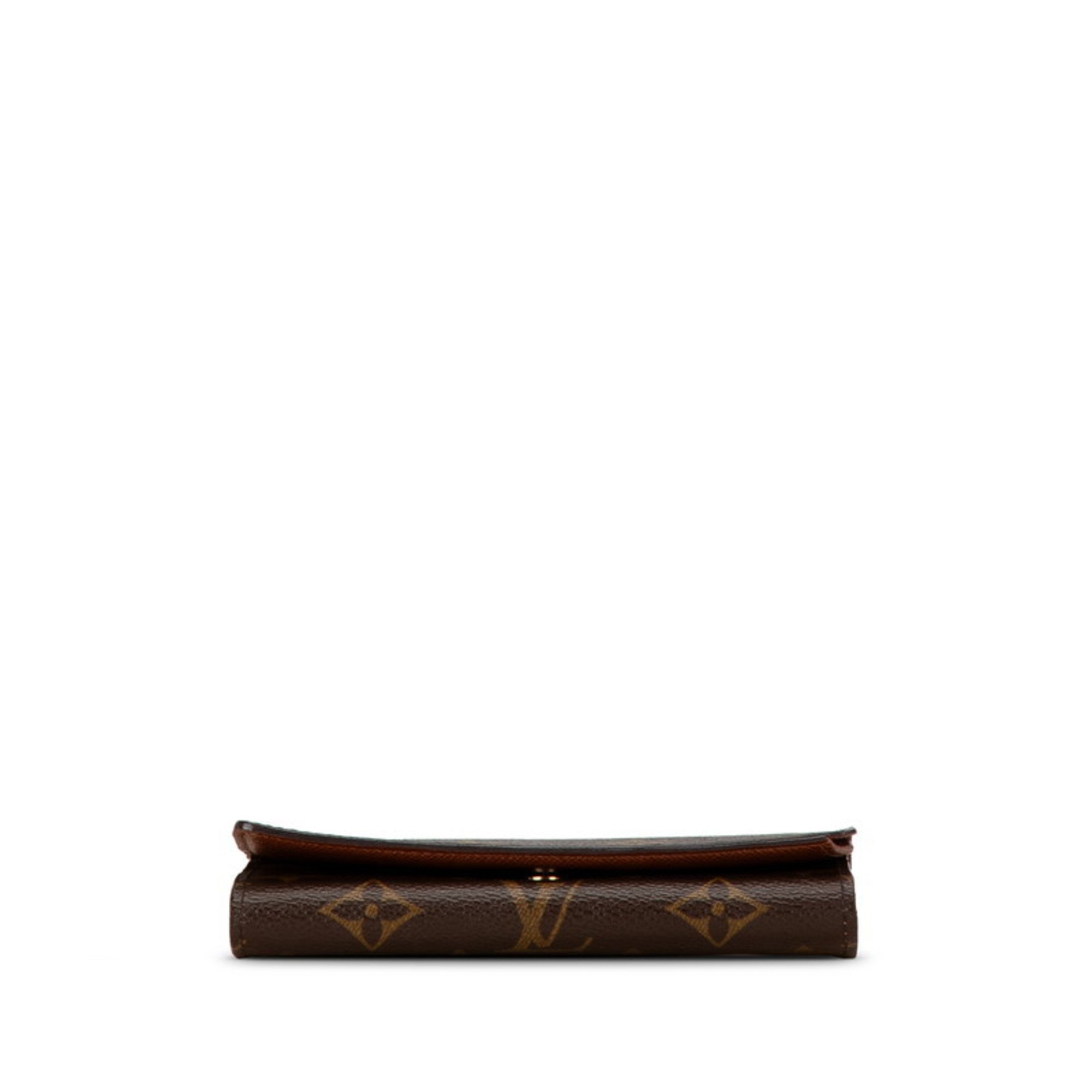 Louis Vuitton Monogram Portefeuille Tresor Bi-fold Wallet M61736 Brown PVC Leather Women's LOUIS VUITTON