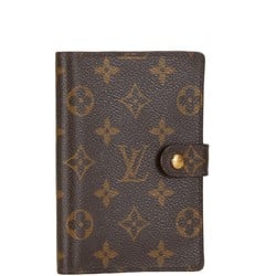 Louis Vuitton Monogram Agenda PM Notebook Cover R20005 Brown PVC Leather Women's LOUIS VUITTON