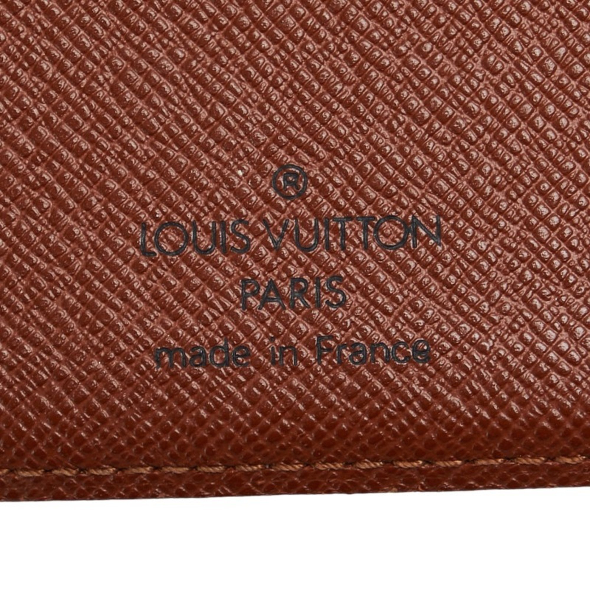 Louis Vuitton Monogram Agenda PM Notebook Cover R20005 Brown PVC Leather Women's LOUIS VUITTON