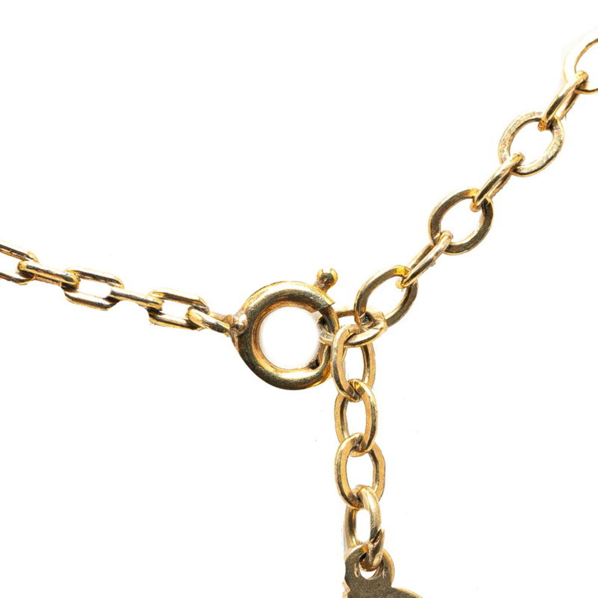 Christian Dior Dior CD Necklace Gold Plated Women's