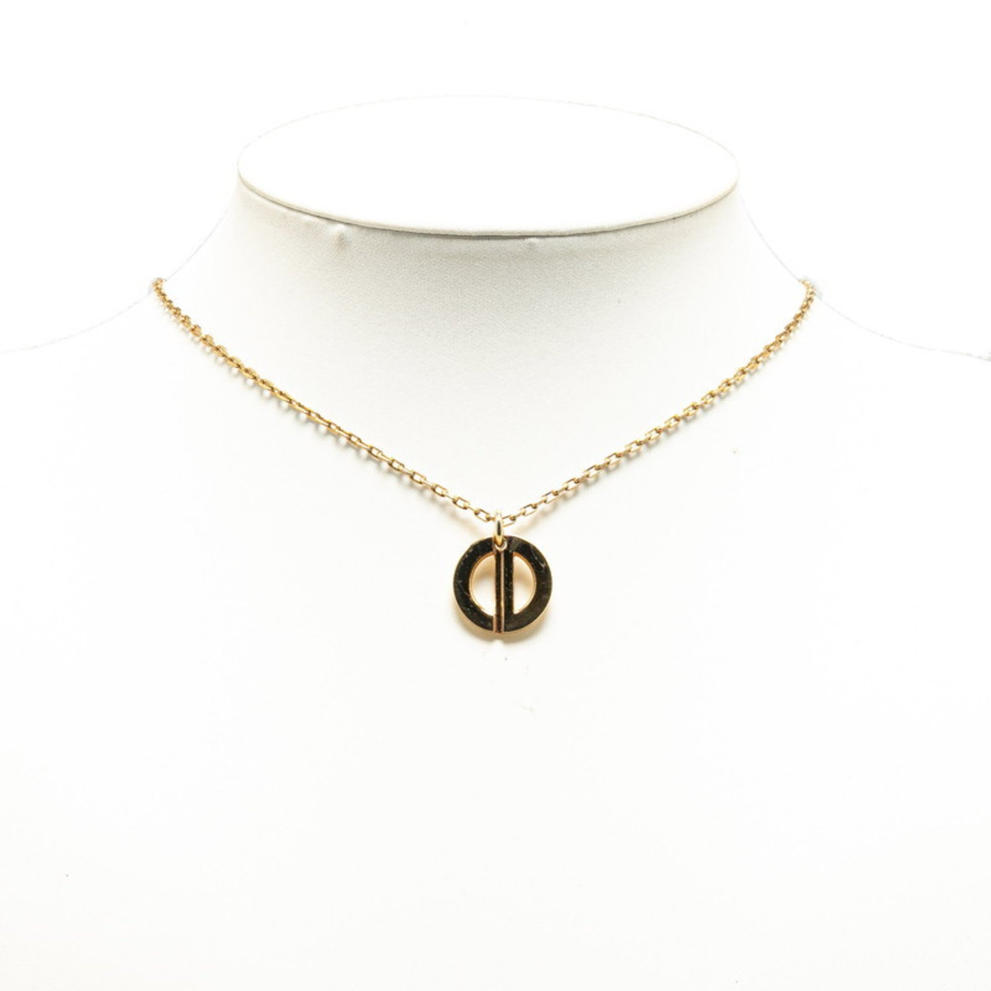 Christian Dior Dior CD Necklace Gold Plated Women's