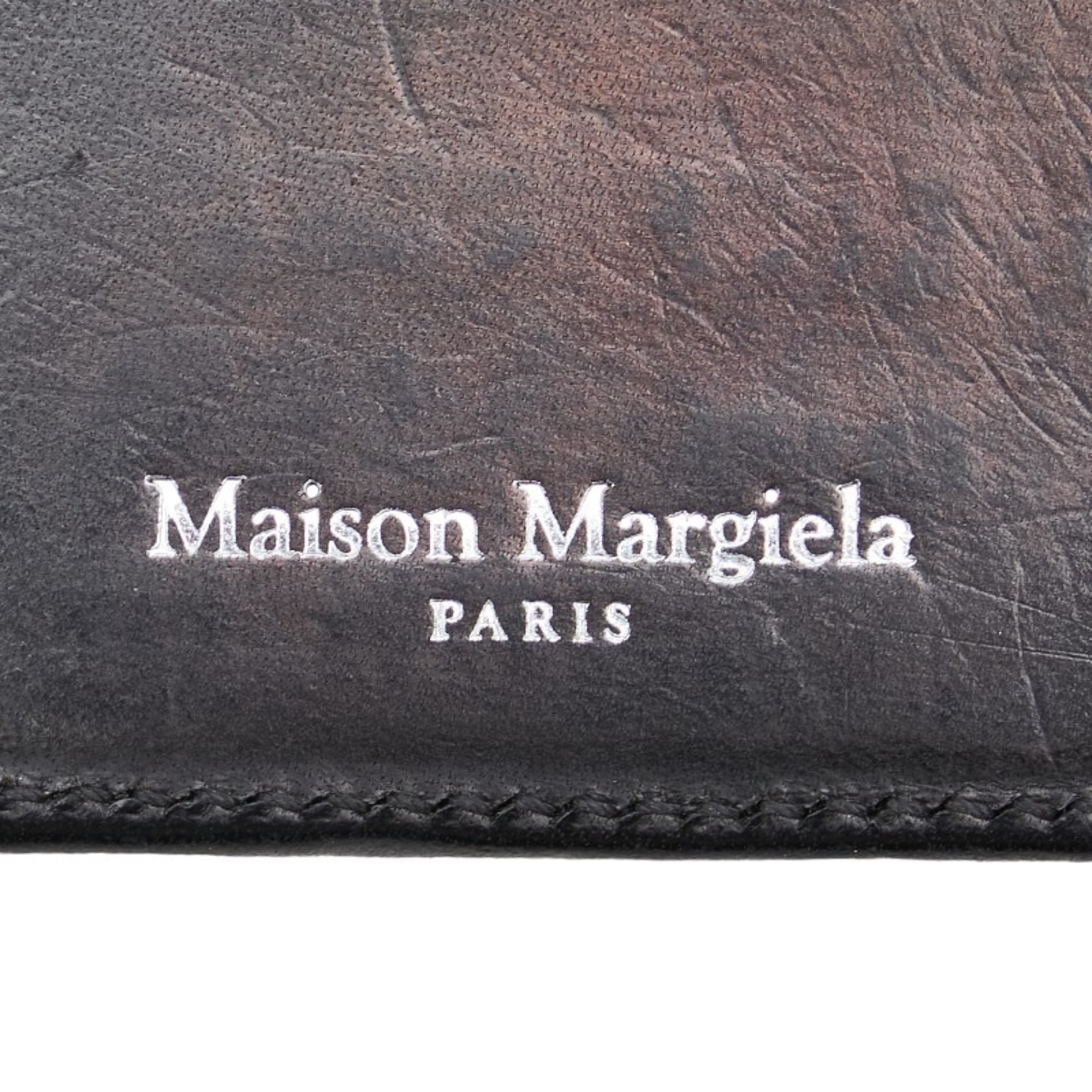 Maison Margiela Martin Margiela Bi-fold Wallet Compact Black Leather Women's MARTIN MARGIELA