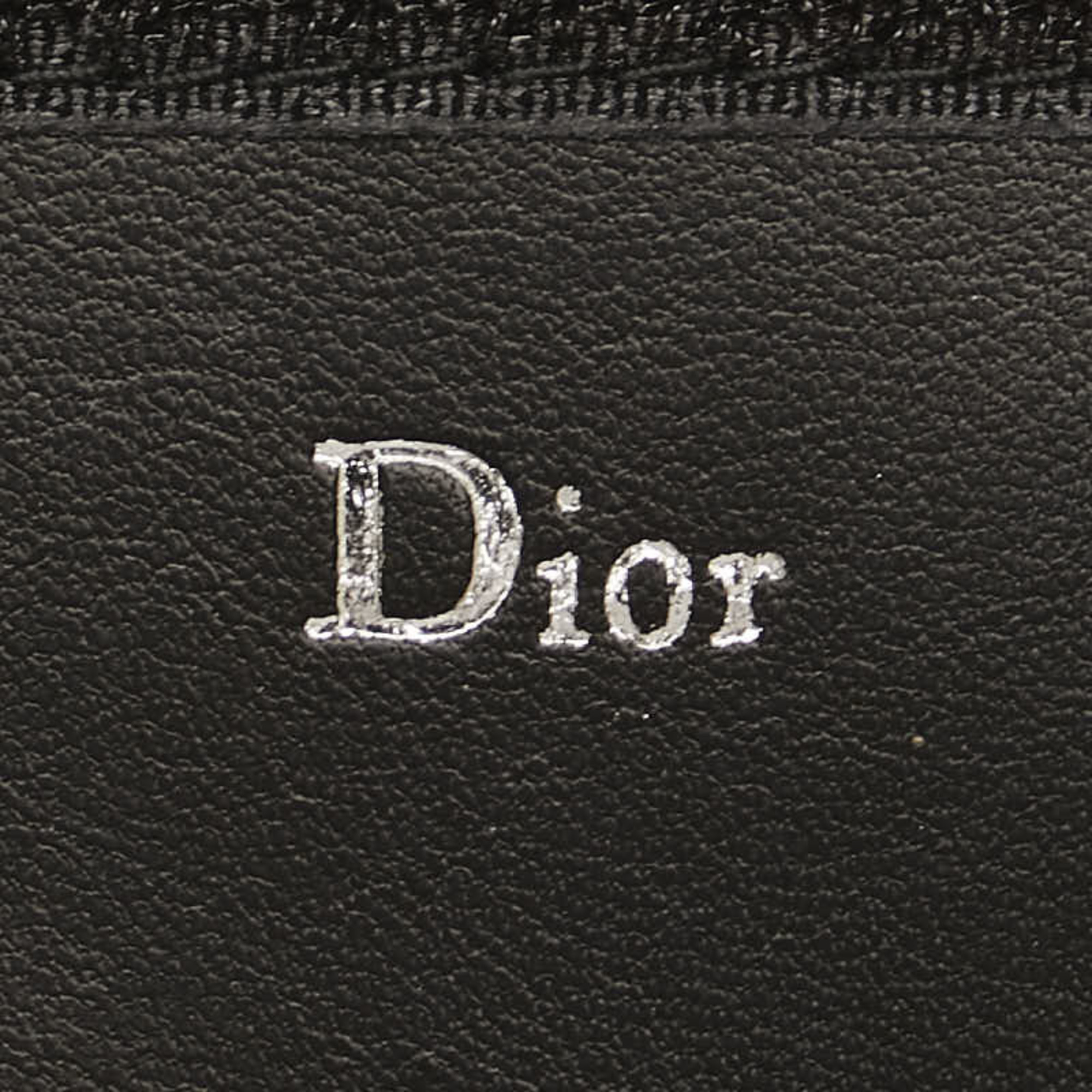 Dior Homme Bee Tri-fold Wallet White Black Canvas Leather Men's