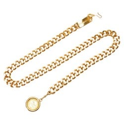 Chanel Coco Mark Medallion Plate Chain Belt Gold Plated Women's CHANEL