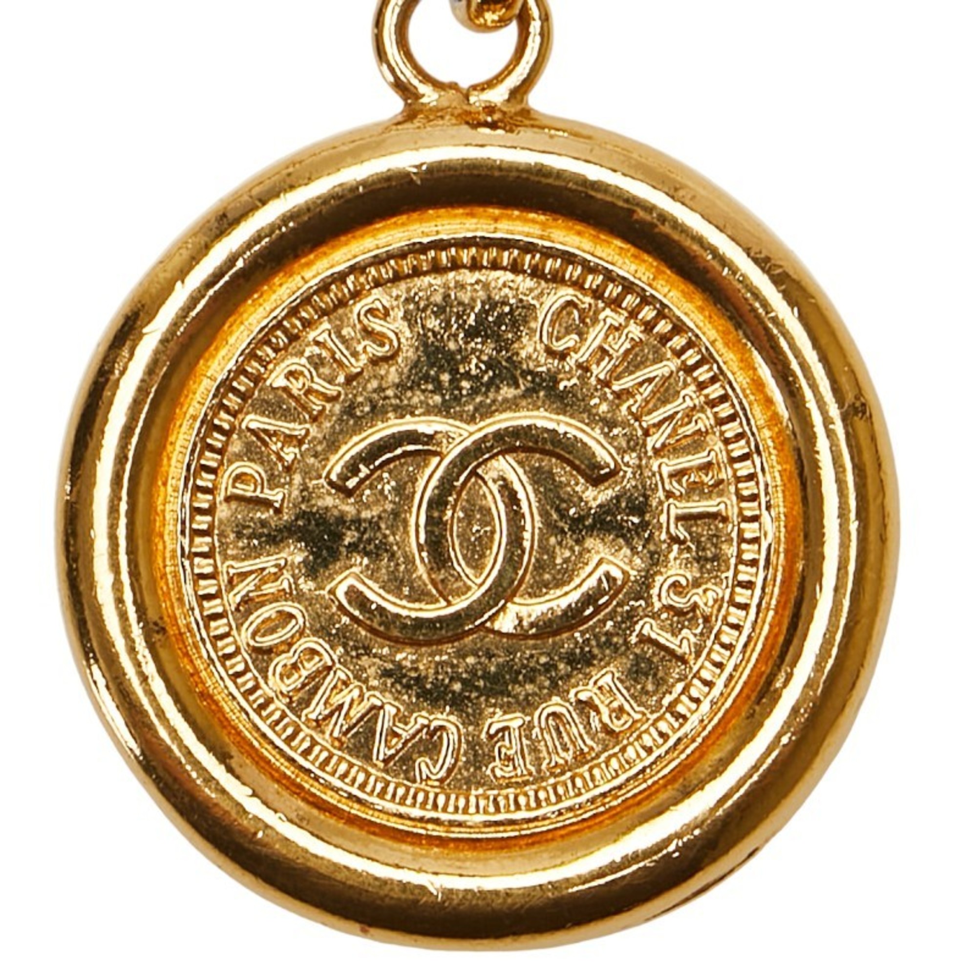 Chanel Coco Mark Medallion Plate Chain Belt Gold Plated Women's CHANEL