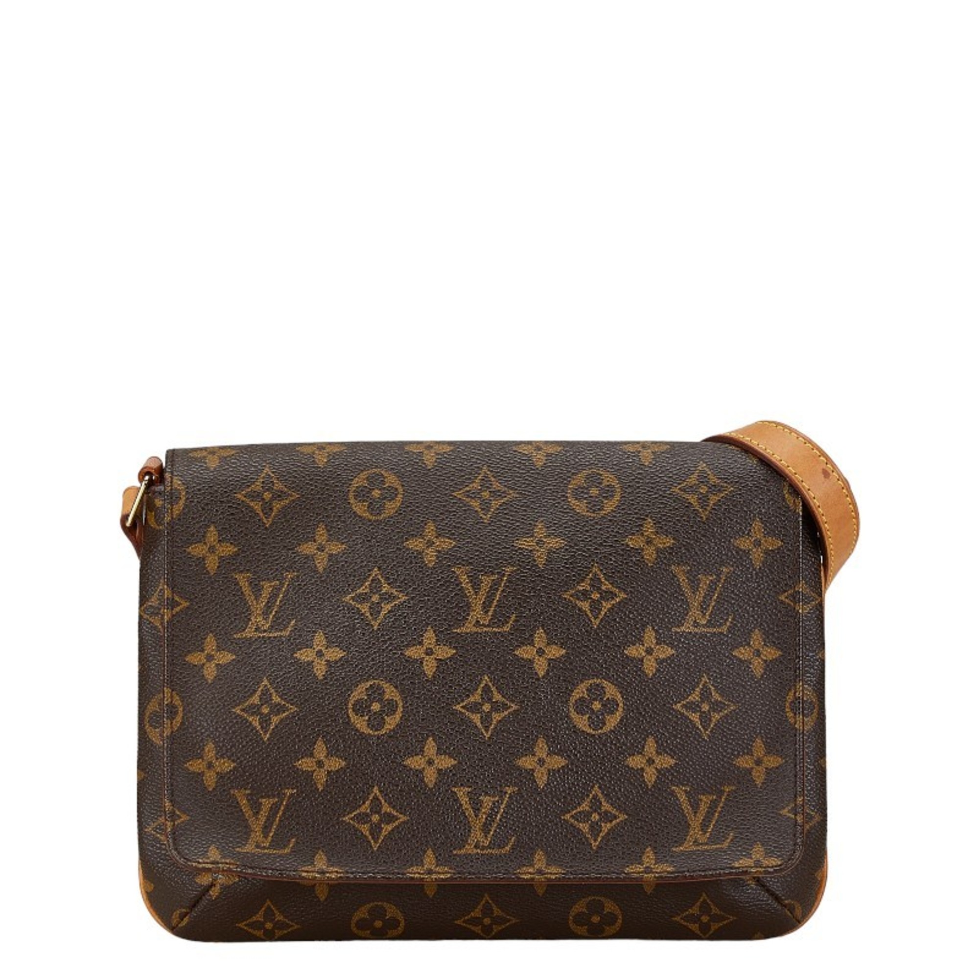 Louis Vuitton Monogram Musette Tango Short Shoulder Bag Handbag M51257 Brown PVC Leather Women's LOUIS VUITTON